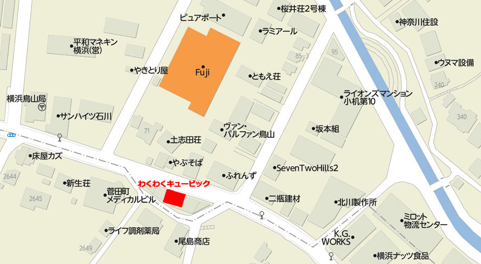 わくわく キュービック 横浜市港北区鳥山町72-1-101 Tel&Fax 045-548-3799●営業時間: AM 11:00 ～ PM 6:00 日曜定休